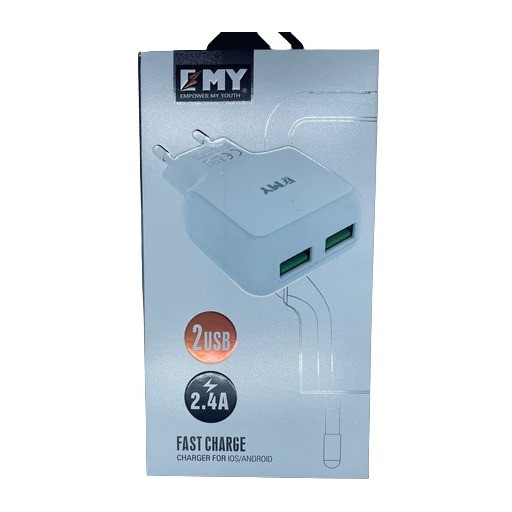 EMY Fast Charger 2USB MY220